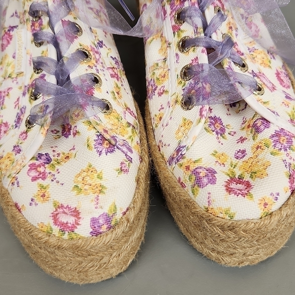 𝅺loveshackfancy superga women's size 39.5 EUC tropical sunset - Picture 2 of 8